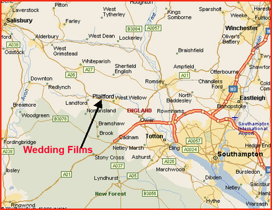 Wedding films location map